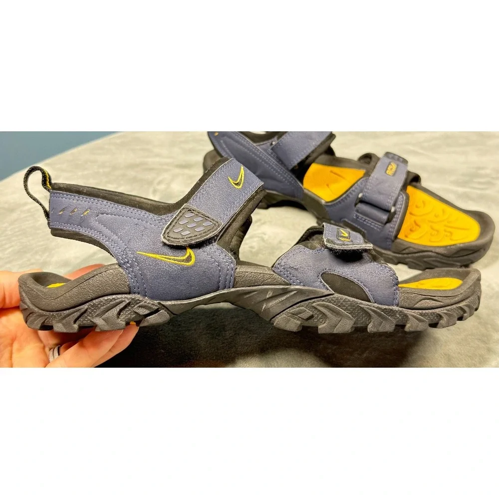 Nike ACG Sandals Mens 13 Gray Yellow Sport Hiking Strap Outdoor